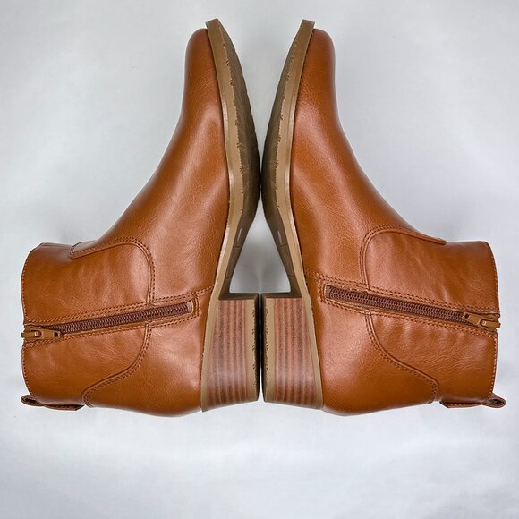 Style & Co Faux Leather Side Zip Ankle Booties Round Toe Block Heel Size 8M - Picture 6 of 14
